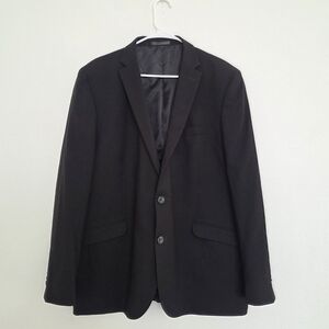Kenneth Cole Mens Black Blazer Suit Jacket Size 46R